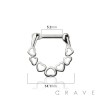 ENGRAVED MULTI HEART FILIGREE SEPTUM HINGED CLICKER